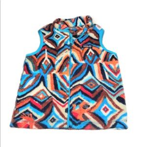 Patagonia Printed Aztec Fleece Vest Size 4